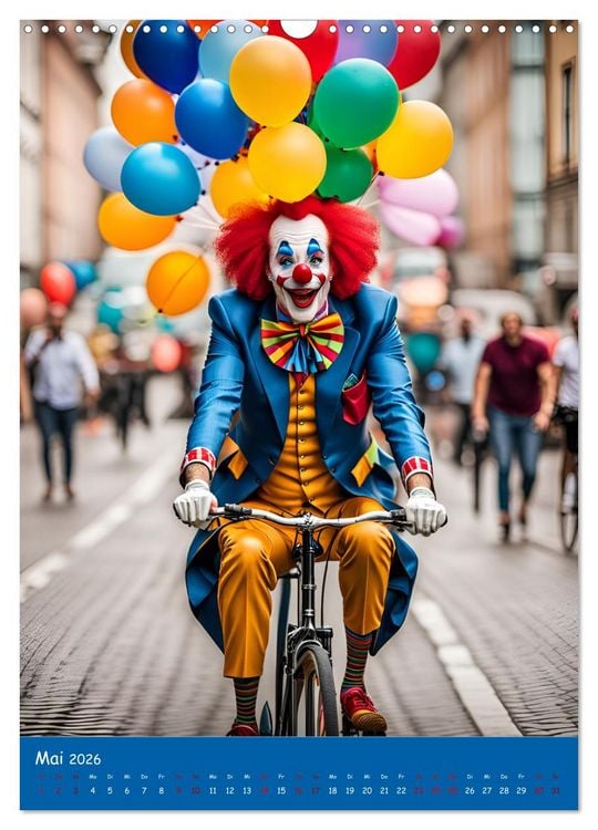 Produktbild: KI Clowns Mit Leichtigkeit das Leben genie&szlig;en (Wandkalender 2026 DIN A3 hoch), CALVENDO Monatskalender