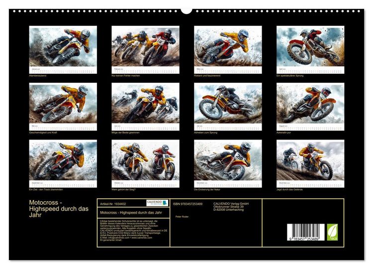 Produktbild: Motocross - Highspeed durch das Jahr (hochwertiger Premium Wandkalender 2026 DIN A2 quer), Kunstdruck in Hochglanz