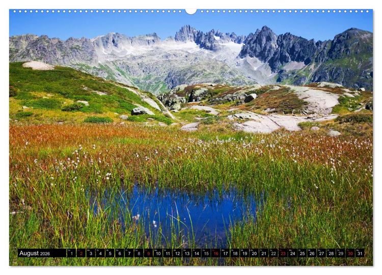 Produktbild: Schweizer Alpen. Natur und Landschaften (hochwertiger Premium Wandkalender 2026 DIN A2 quer), Kunstdruck in Hochglanz