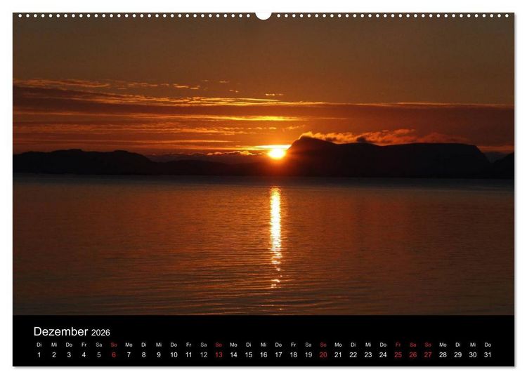 Produktbild: Impressionen von Norwegen entlang der Hurtigruten (Wandkalender 2026 DIN A2 quer), CALVENDO Monatskalender