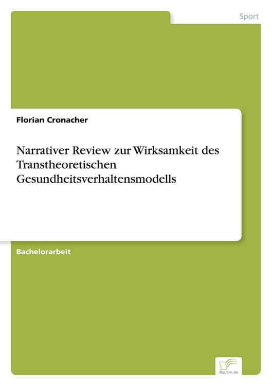 Produktbild: Narrativer Review zur Wirksamkeit des Transtheoretischen Gesundheitsverhaltensmodells