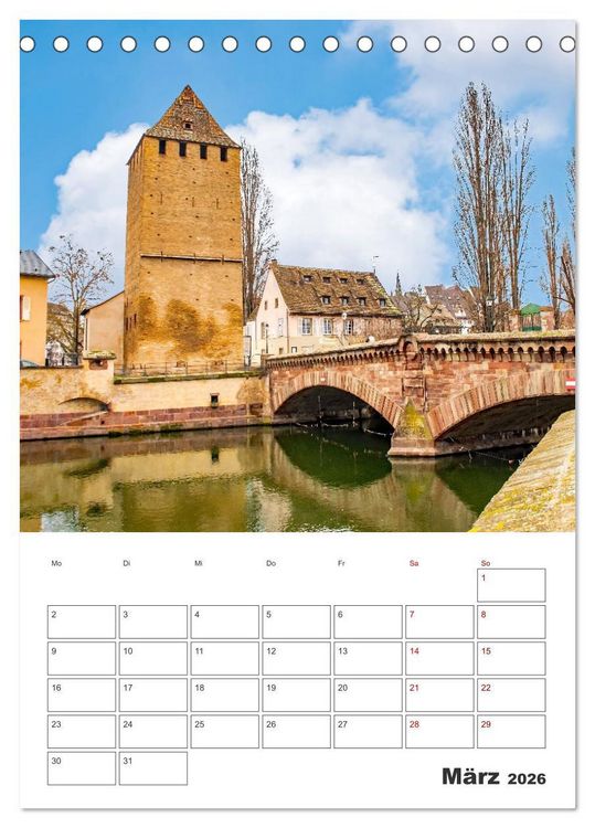 Produktbild: Stra&szlig;burg - Urlaubsplaner (Tischkalender 2026 DIN A5 hoch), CALVENDO Monatskalender