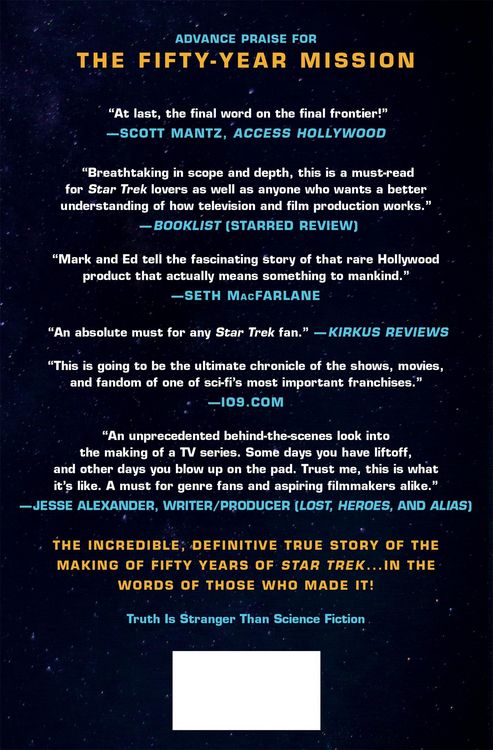 Produktbild: The Fifty-Year Mission: The Complete, Uncensored, Unauthorized Oral History of Star Trek: The First 25 Years