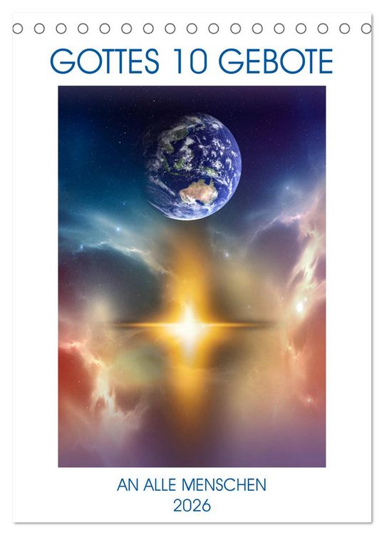 Produktbild: GOTTES 10 GEBOTE (Tischkalender 2026 DIN A5 hoch), CALVENDO Monatskalender