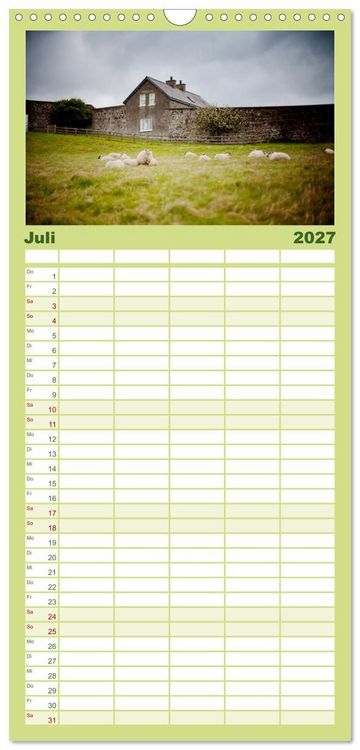 Produktbild: Familienplaner 2027 - Unter Schafen - Wegbegleiter auf Reisen mit 5 Spalten (Wandkalender, 21 x 45 cm) CALVENDO
