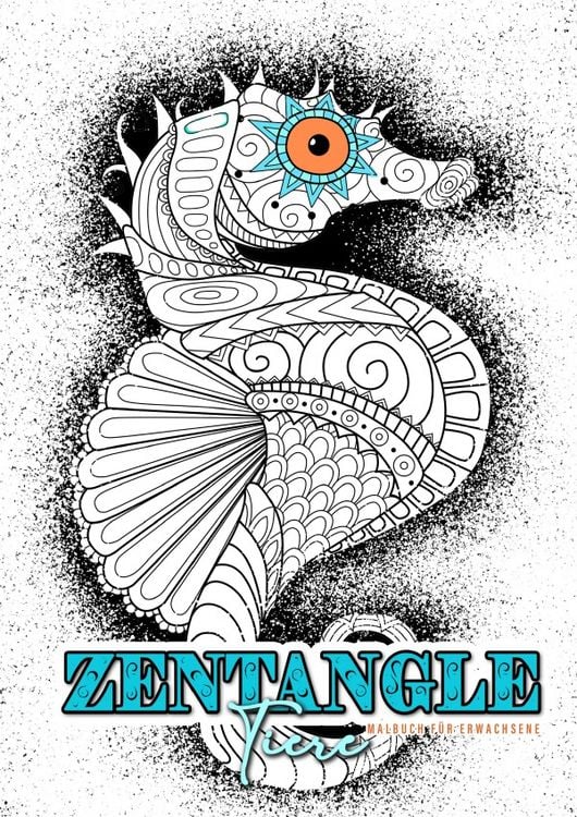 Produktbild: Zentangle Tiere Malbuch f&uuml;r Erwachsene