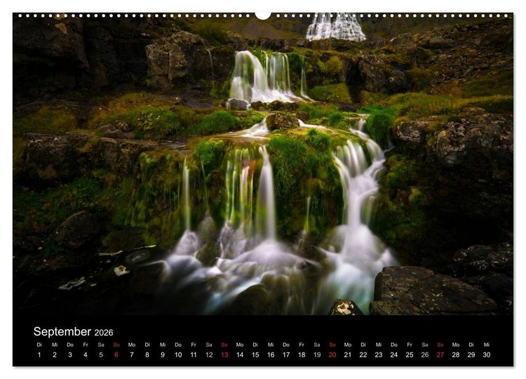 Produktbild: Island - Wundervolle Landschaften (Wandkalender 2026 DIN A2 quer), CALVENDO Monatskalender