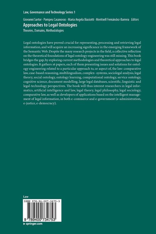 Produktbild: Approaches to Legal Ontologies