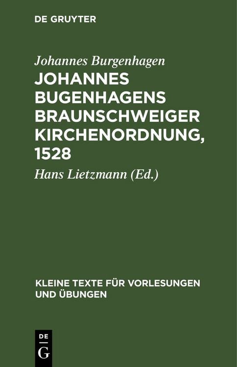 Produktbild: Johannes Bugenhagens Braunschweiger Kirchenordnung, 1528