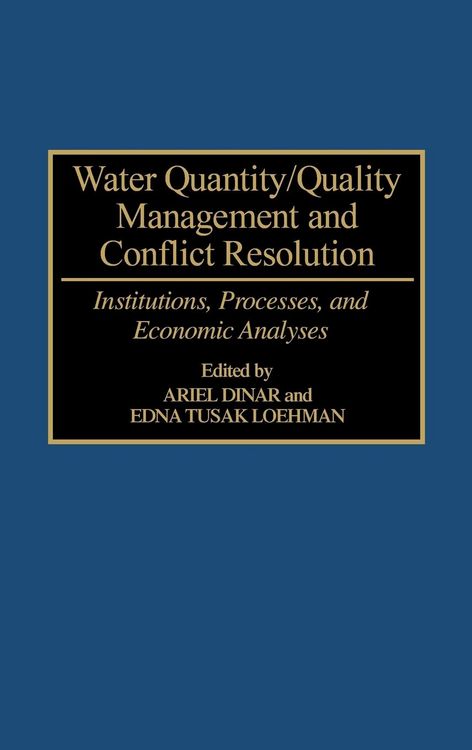 Produktbild: Water Quantity/Quality Management and Conflict Resolution