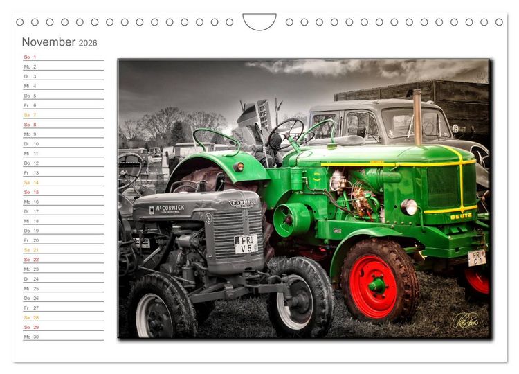 Produktbild: Oldtimer - nostalgische Trecker und Lastwagen (Wandkalender 2026 DIN A4 quer), CALVENDO Monatskalender