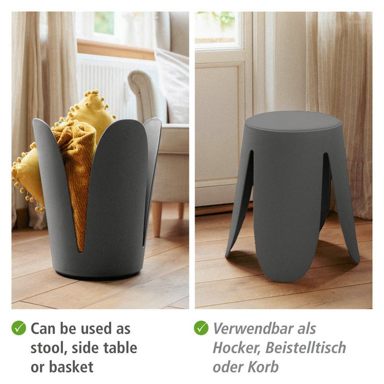Produktbild: Badhocker Mod. Comiso Anthrazit matt, belastbar bis 180 kg