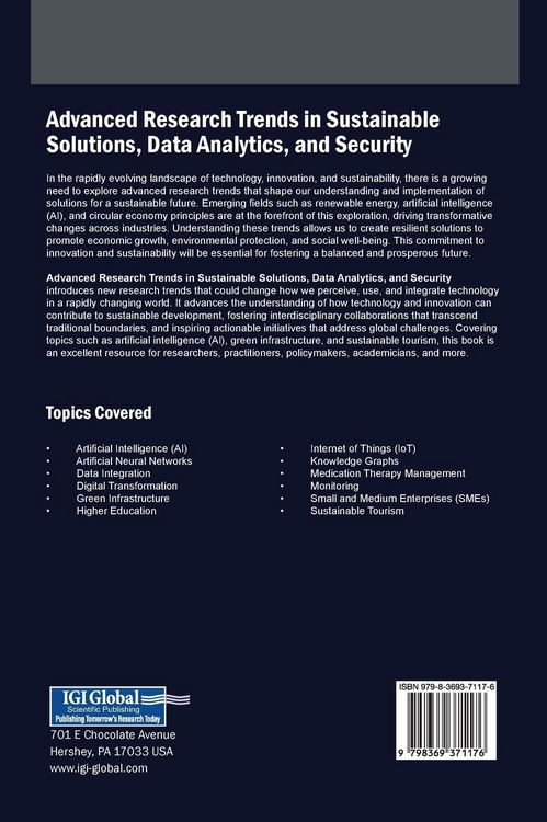 Produktbild: Advanced Research Trends in Sustainable Solutions, Data Analytics, and Security