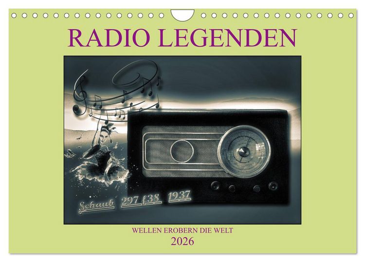 Produktbild: RADIO LEGENDEN (Wandkalender 2026 DIN A4 quer), CALVENDO Monatskalender