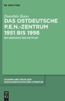 Produktbild: Das ostdeutsche P.E.N.-Zentrum 1951 bis 1998