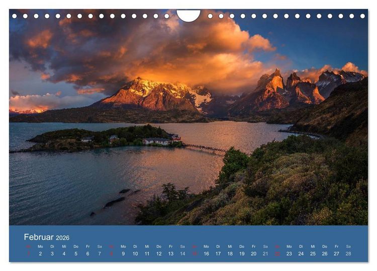 Produktbild: Farbenfrohes Patagonien (Wandkalender 2026 DIN A4 quer), CALVENDO Monatskalender