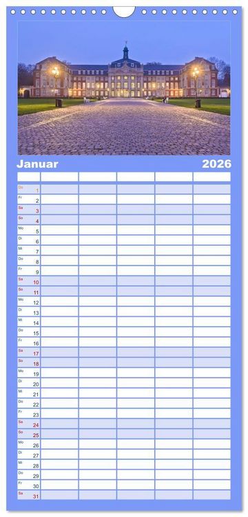 Produktbild: Familienplaner 2026 - Magisches M&uuml;nster mit 5 Spalten (Wandkalender, 21 x 45 cm) CALVENDO