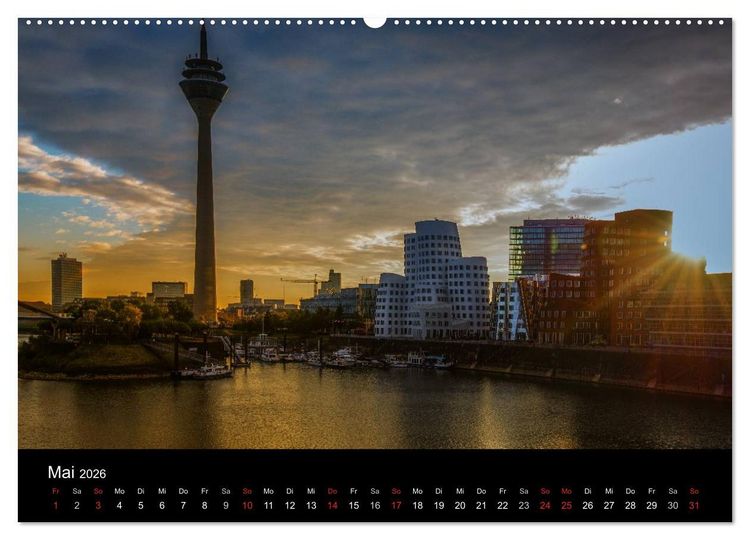 Produktbild: D&uuml;sseldorf - Impressionen (Wandkalender 2026 DIN A2 quer), CALVENDO Monatskalender