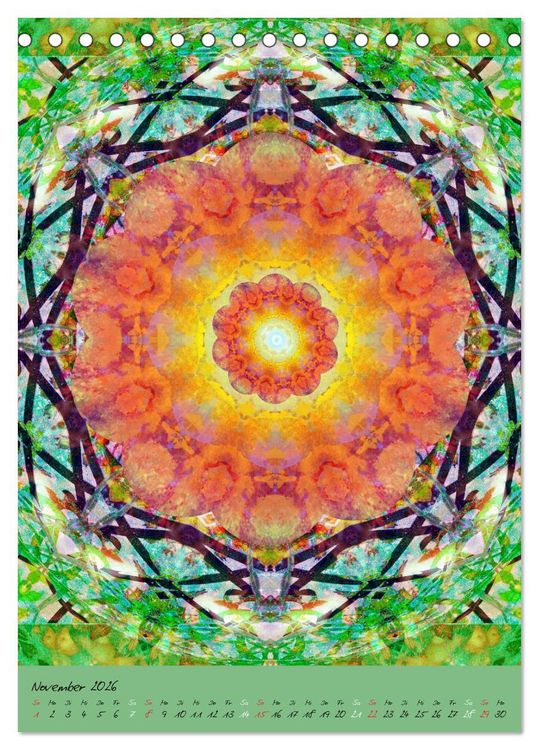 Produktbild: MANDALAS der Natur (Tischkalender 2026 DIN A5 hoch), CALVENDO Monatskalender