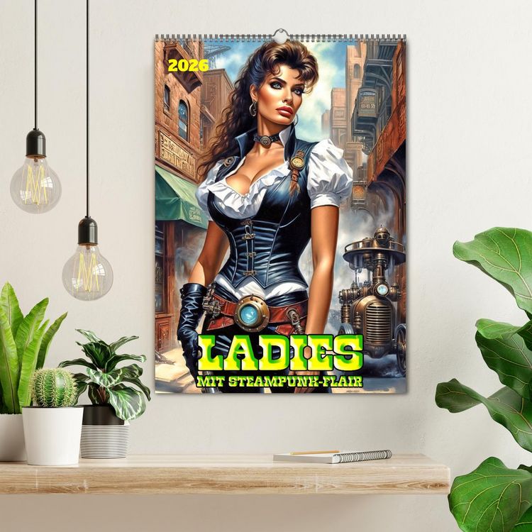 Produktbild: Ladies mit Steampunk-Flair (Wandkalender 2026 DIN A2 hoch), CALVENDO Monatskalender