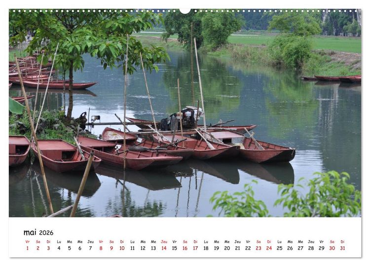 Produktbild: Vietnam du Nord au Sud (Calendrier mural 2026 DIN A2 vertical) calendrier de bureau