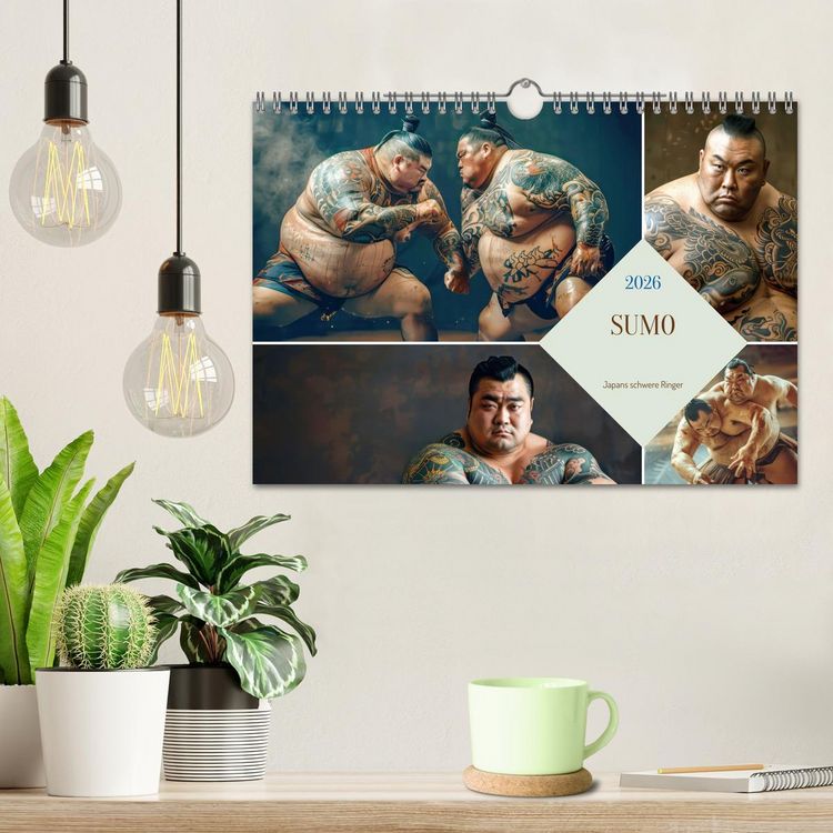 Produktbild: Sumo - Japans schwere Ringer (Wandkalender 2026 DIN A4 quer), CALVENDO Monatskalender