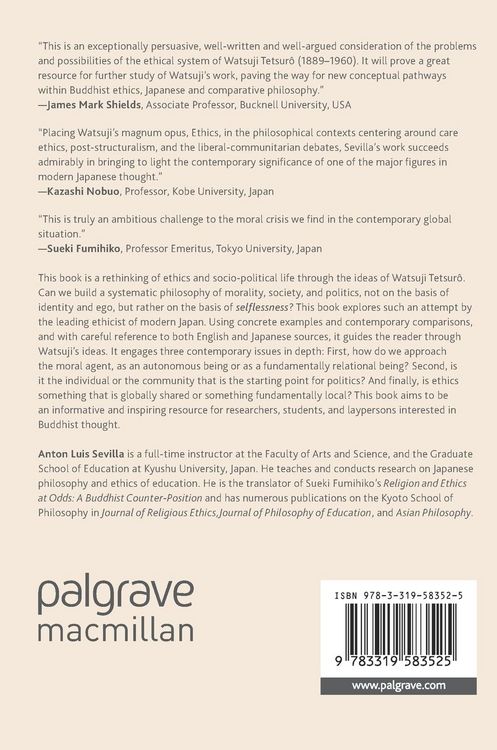 Produktbild: Watsuji Tetsur&ocirc;&rsquo;s Global Ethics of Emptiness