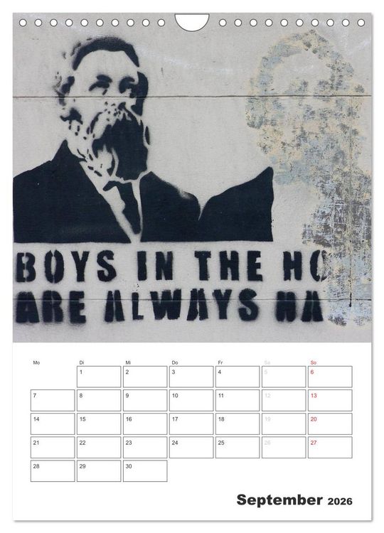 Produktbild: STENCIL ART 2026 - Schablonen Graffiti an H&auml;userfassaden / Planer (Wandkalender 2026 DIN A4 hoch), CALVENDO Monatskalender