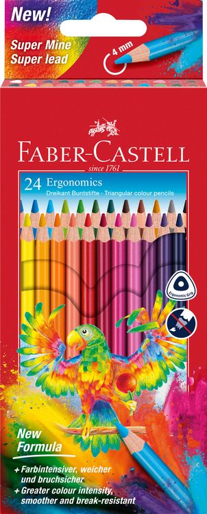 Produktbild: Faber-Castell Buntstifte Dreikant 24er Set
