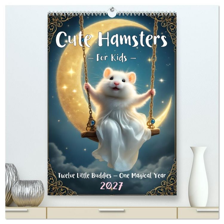 Produktbild: Cute Hamsters - For Kids - (High Quality Premium Wall Calendar 2027 DIN A2 portrait),CALVENDO 12 Month Wall Calendar