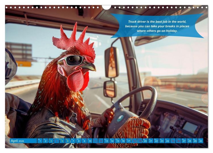 Produktbild: Funny charming animals as truck drivers (Wall Calendar 2026 DIN A3 landscape), CALVENDO 12 Month Wall Calendar