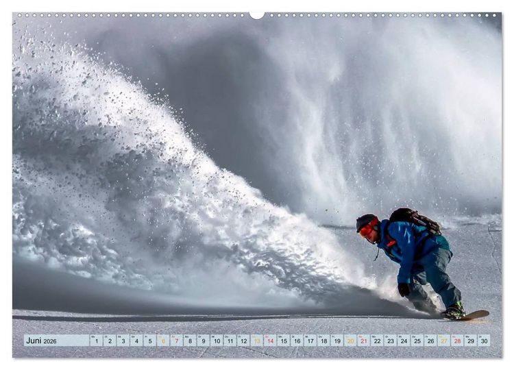 Produktbild: Snowboarden - ein St&uuml;ck Freiheit (Wandkalender 2026 DIN A2 quer), CALVENDO Monatskalender