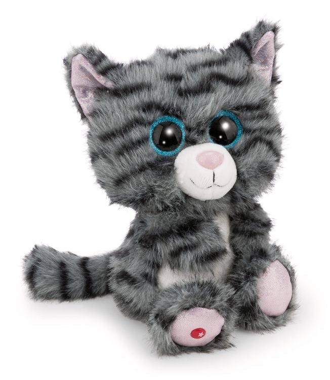 Produktbild: NICI Pl&uuml;sch GLUBSCHIS Katze getigert Nomelia schlenkernd grau 25cm