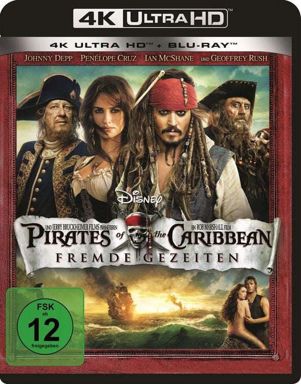 Produktbild: Pirates of the Caribbean 4 - Fremde Gezeiten (4K Ultra HD) (+ Blu-ray 2D)