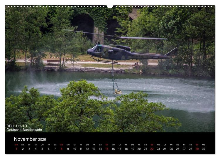 Produktbild: Hubschrauber im Einsatz (hochwertiger Premium Wandkalender 2026 DIN A2 quer), Kunstdruck in Hochglanz