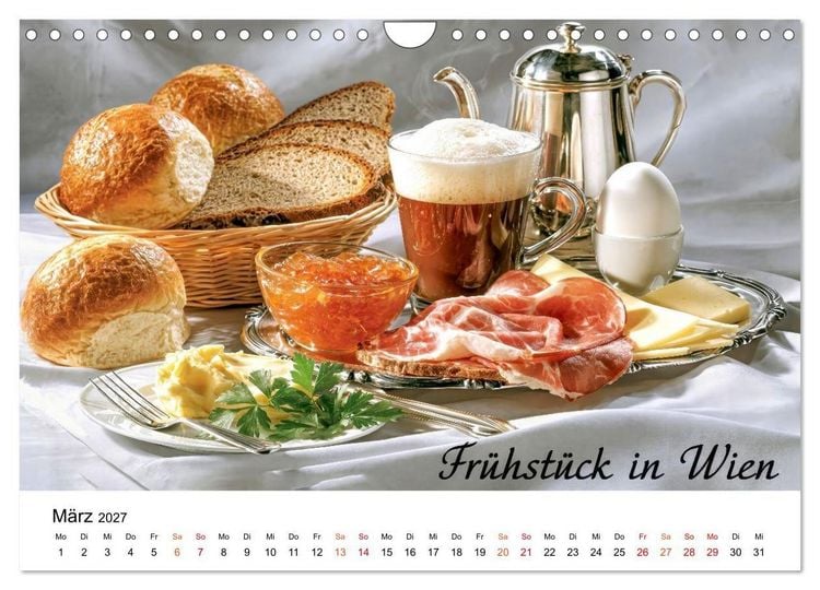 Produktbild: Fr&uuml;hst&uuml;cksreise durch Europa (Wandkalender 2027 DIN A4 quer), CALVENDO Monatskalender