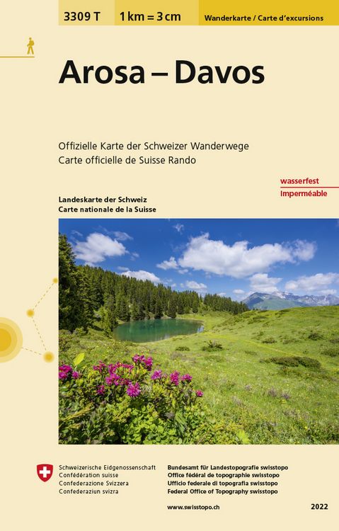Produktbild: 3309T Arosa - Davos Wanderkarte