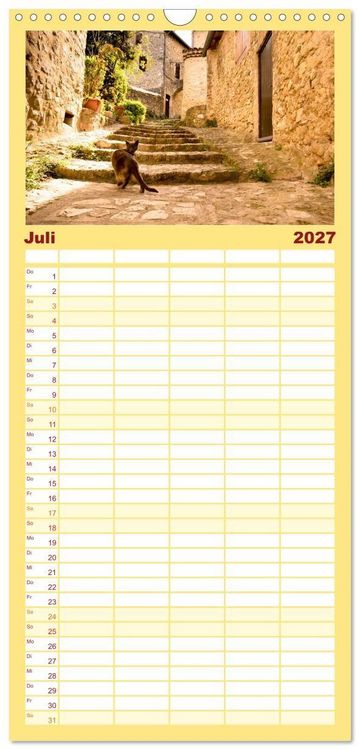 Produktbild: Familienplaner 2027 - Dorfidyllen in Frankreich mit 5 Spalten (Wandkalender, 21 x 45 cm) CALVENDO