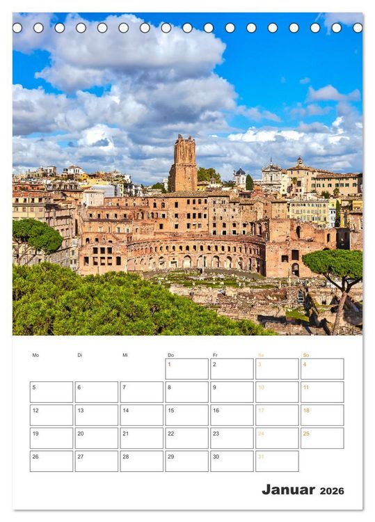 Produktbild: Rom - Kunst, Kultur und Geschichte (Tischkalender 2026 DIN A5 hoch), CALVENDO Monatskalender