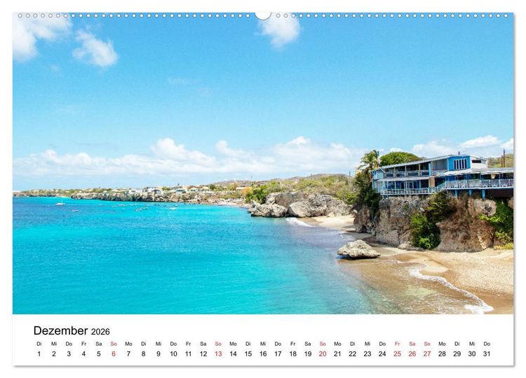 Produktbild: Curacao, die facettenreiche Karibikinsel (hochwertiger Premium Wandkalender 2026 DIN A2 quer), Kunstdruck in Hochglanz