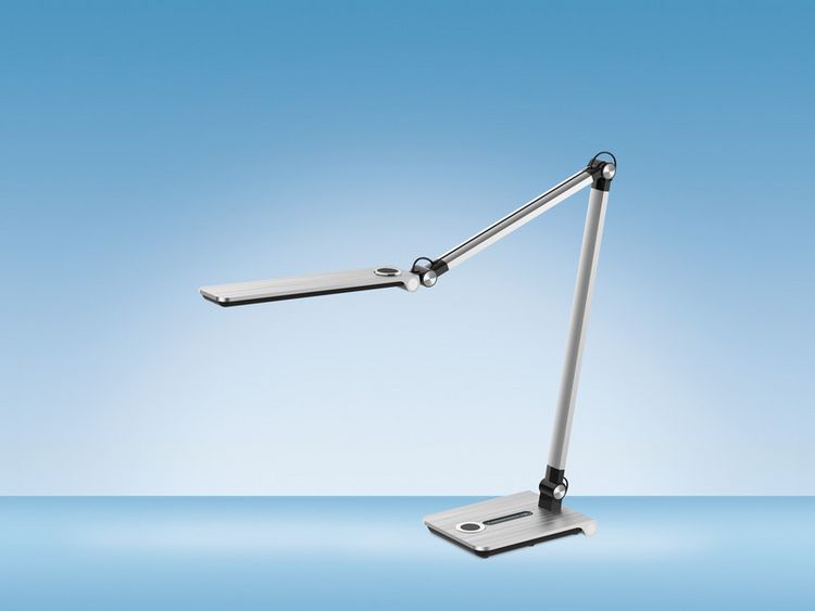 Produktbild: Tischl. LED Wave silber geb&uuml;r.