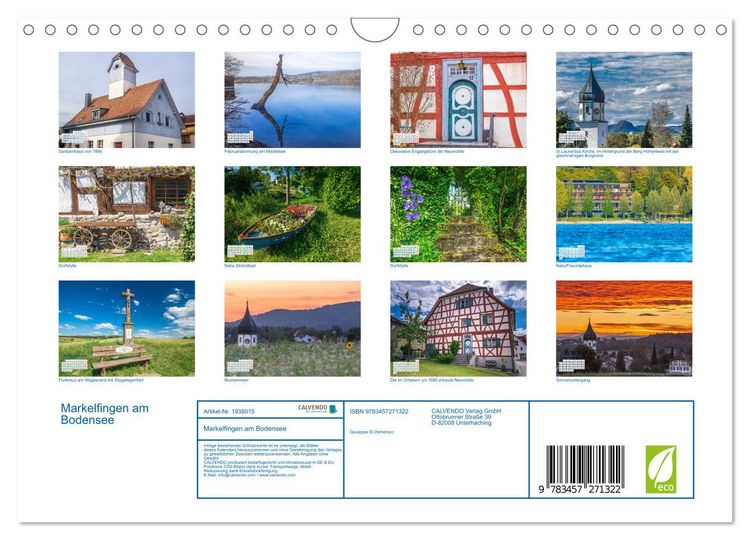 Produktbild: Markelfingen am Bodensee (Wandkalender 2026 DIN A4 quer), CALVENDO Monatskalender