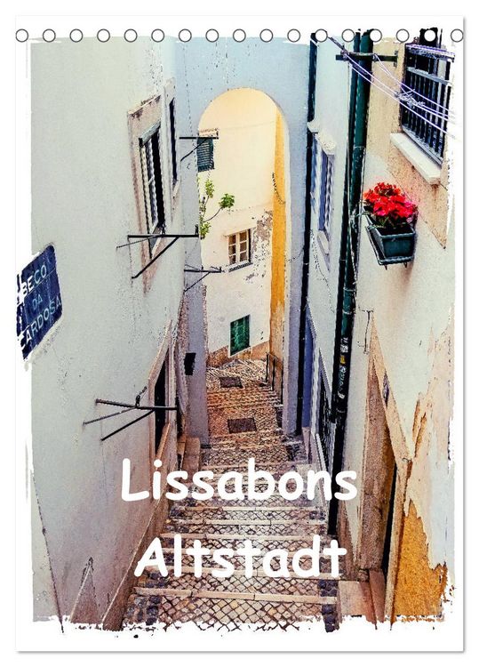 Produktbild: Lissabons Altstadt (Tischkalender 2026 DIN A5 hoch), CALVENDO Monatskalender