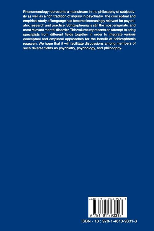 Produktbild: Phenomenology, Language & Schizophrenia