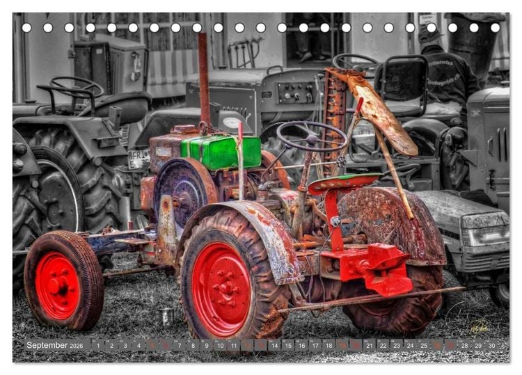 Produktbild: Traktoren - Oldtimer (Tischkalender 2026 DIN A5 quer), CALVENDO Monatskalender