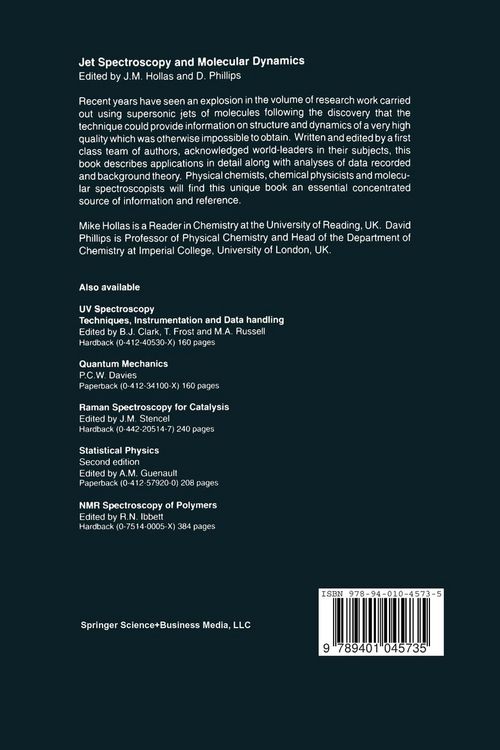 Produktbild: Jet Spectroscopy and Molecular Dynamics