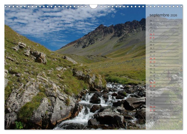 Produktbild: MONTAGNES Sommets des Hautes-Alpes (Calendrier mural 2026 DIN A3 vertical), CALVENDO calendrier mensuel