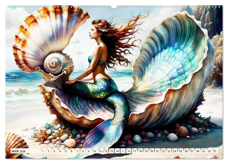 Produktbild: La muse de Pos&eacute;idon (Calendrier mural 2026 DIN A2 vertical) calendrier de bureau