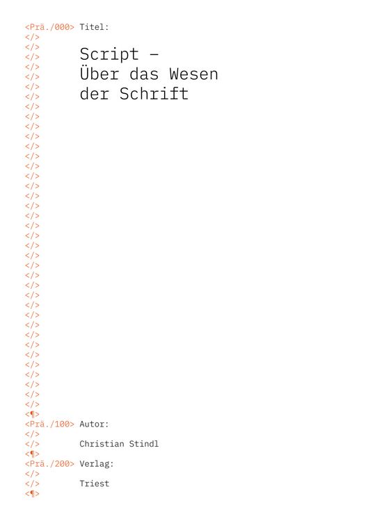 Produktbild: Script &ndash; &Uuml;ber das Wesen der Schrift