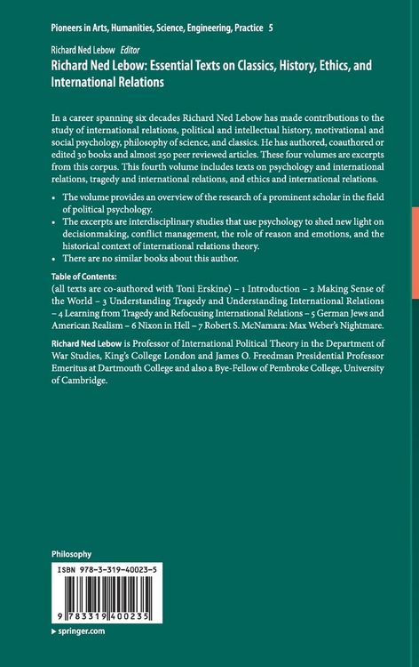 Produktbild: Richard Ned Lebow: Essential Texts on Classics, History, Ethics, and International Relations